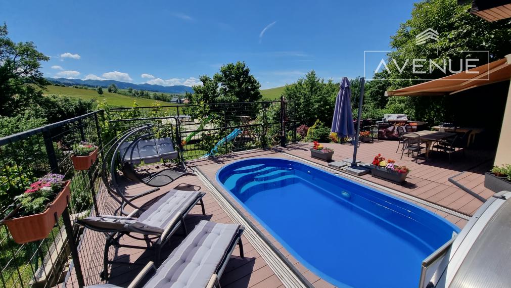 (PREDANÉ!!!) EXKLUZÍVNY 6-izbový rodinný dom s bazénom a veľkým pozemkom – RAJECKÉ TEPLICE – POLUVSIE