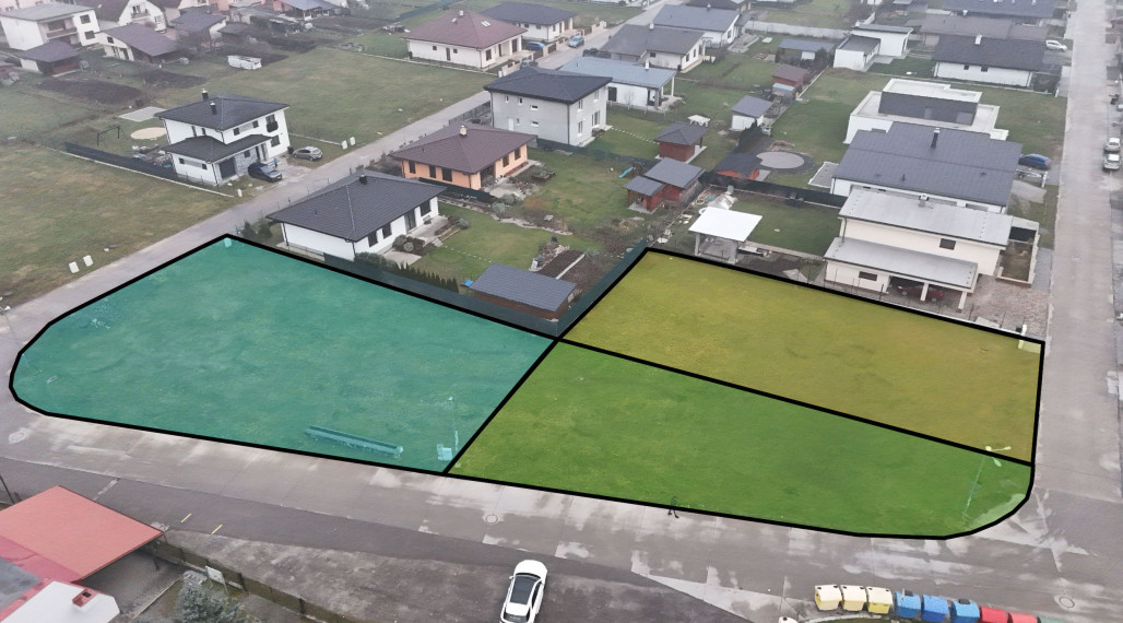 EXKLUZÍVNE!!! KRASŇANY - POZEMKY NA PREDAJ (922m2/ 406m2/ 722m2)
